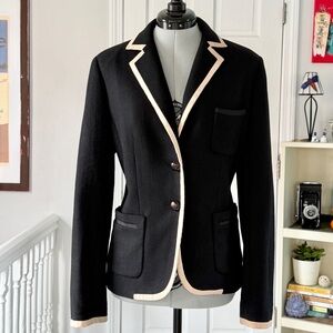 J.Crew Tipped Schoolboy Wool Blend Jacket (size 8)